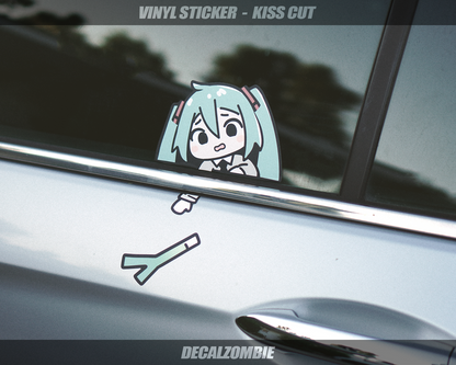 miku drops her leek!! :(
